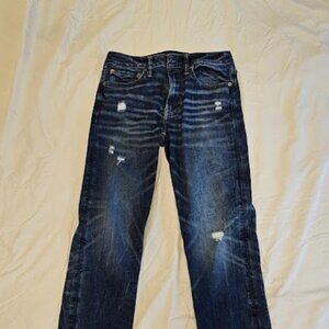 American Eagle Men’s AirFlex Slim Jeans – 28x30 Distressed Dark Wash